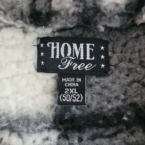 Home Free Plaid Fleece Pullover in Black and Cream Women's Size 2X - Picture 8 of 10